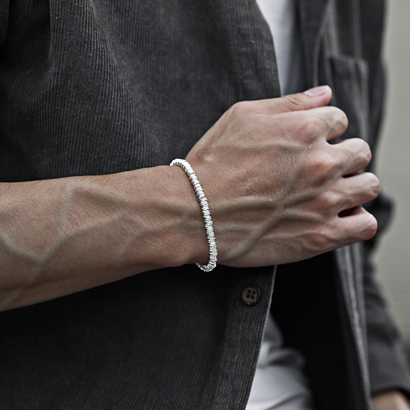 Wear FengShui Simple Circle Pattern Design Luck Chain Bracelet