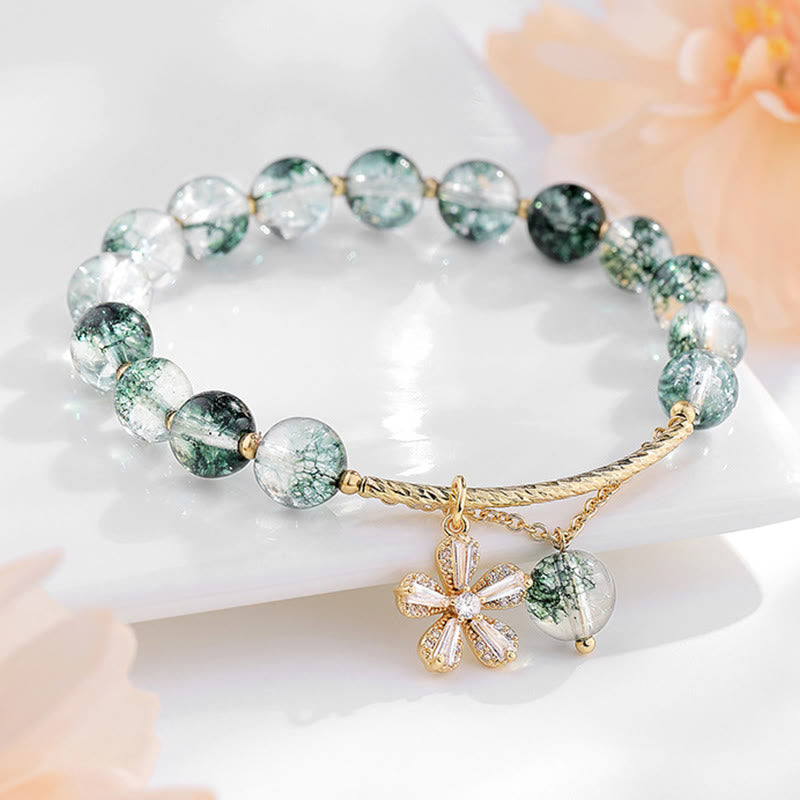 Wear FengShui Green Phantom Crystal Confidence Charm Bracelet