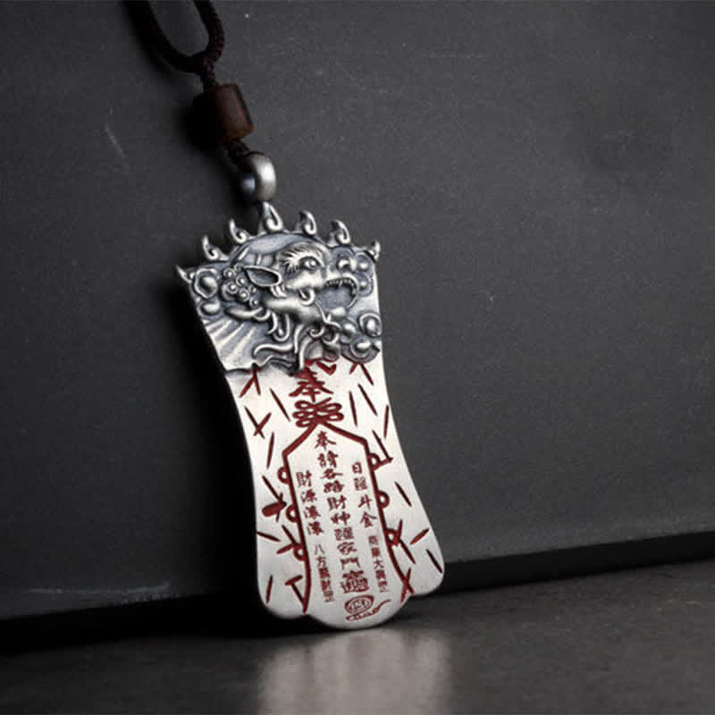 Wear FengShui FengShui Bagua PiXiu Cinnabar Balance Necklace Pendant