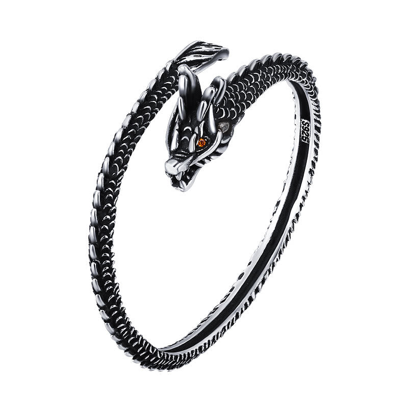 Wear FengShui Dragon Scales Pattern Luck Protection Bracelet Bangle