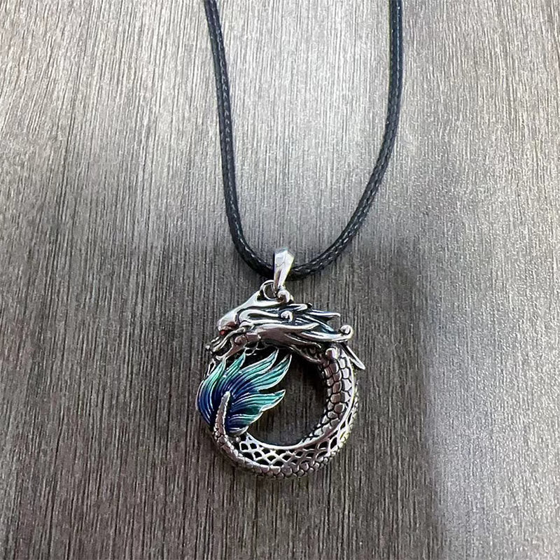 Wear FengShui Tibetan Copper Dragon Strength Necklace