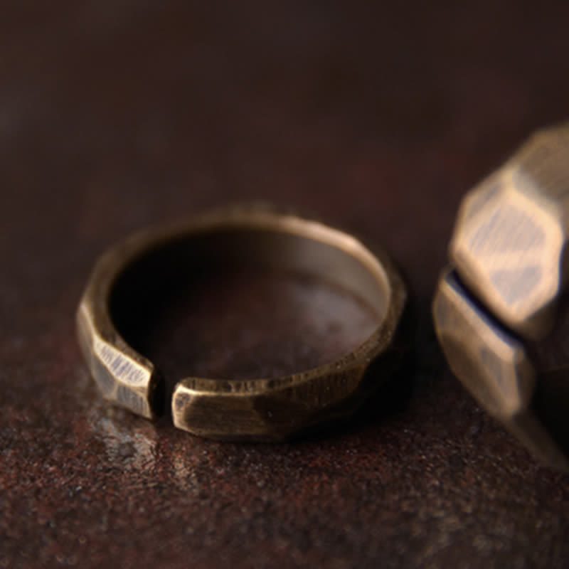 Wear FengShui Tibetan Simple Design Copper Wealth Ring