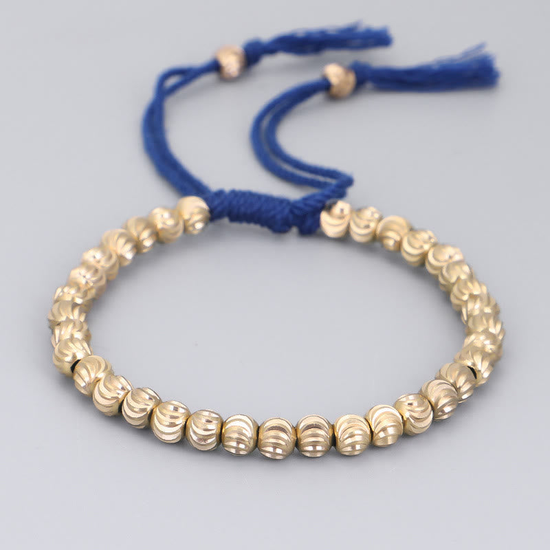 Wear FengShui Tibetan Handmade Copper Bead Luck String Bracelet