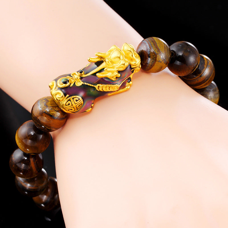 Wear FengShui  Tibetan Handcrafted Tiger Eye Feng Shui Bracelet