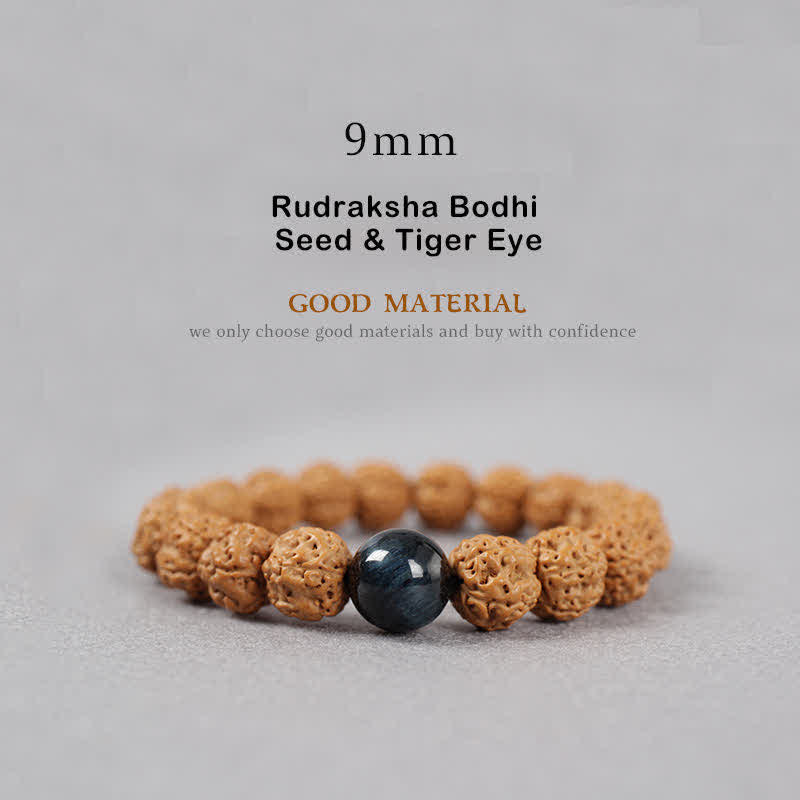 Wear FengShui Tibet Rudraksha Bodhi Seed Dzi Bead Amber Turquoise Wealth Bracelet
