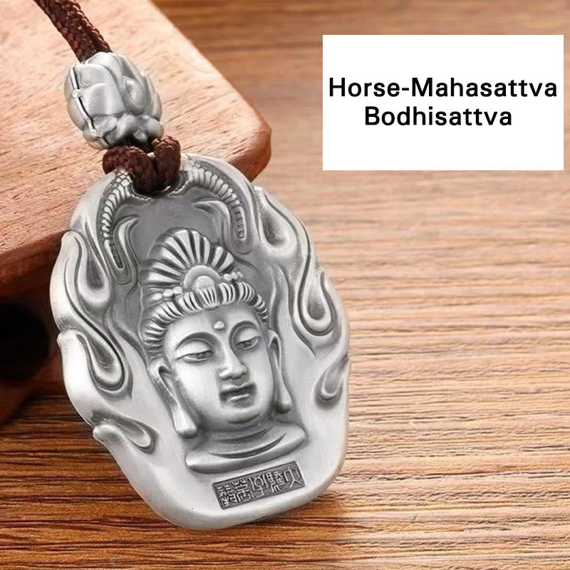 Wear FengShui Chinese Zodiac Natal Buddha Om Mani Padme Hum Lotus Compassion Necklace Pendant