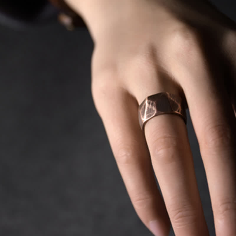 Wear FengShui Tibetan Simple Design Copper Wealth Ring