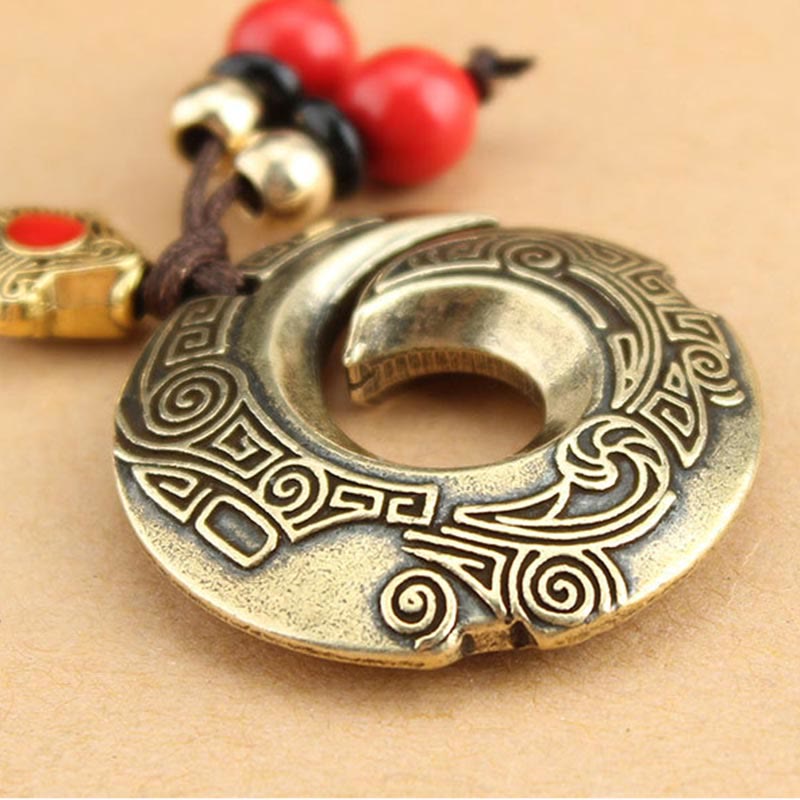 Wear FengShui Good Luck Fortune Copper Wealth Key Chain