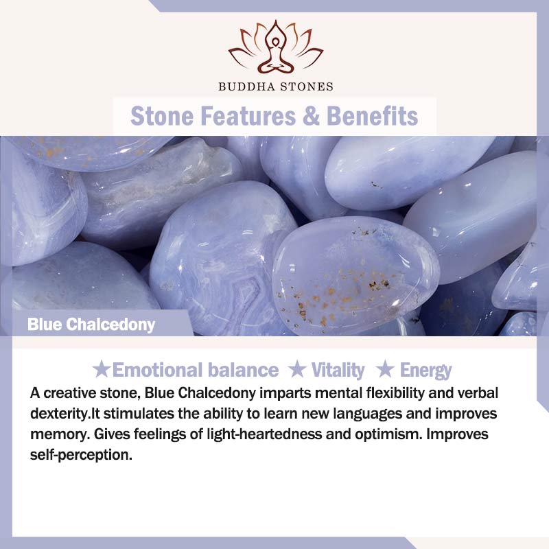 Wear FengShui Blue Chalcedony Emotional Balance Bracelet Bangle