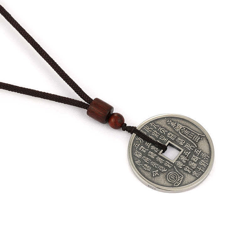 Wear FengShui Bagua Yin Yang Copper Coin Star Balance Energy Necklace Pendant