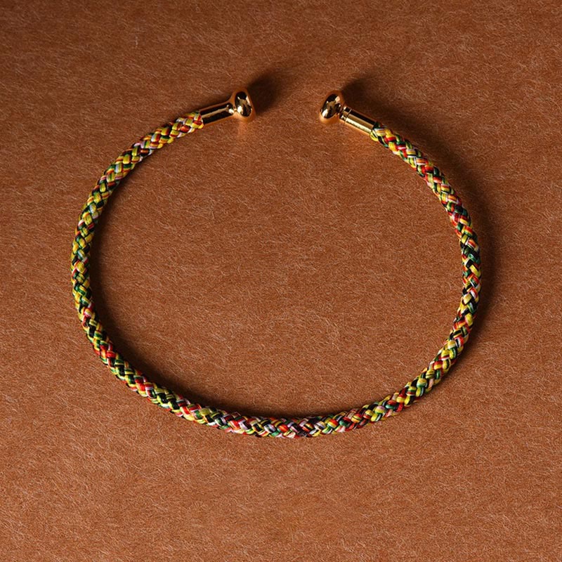 Wear FengShui Simple Design Handmade Luck Braid String Cuff Bracelet