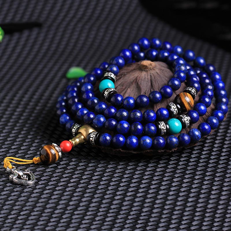Wear FengShui 108 Beads Lazurite Positive Bracelet Mala