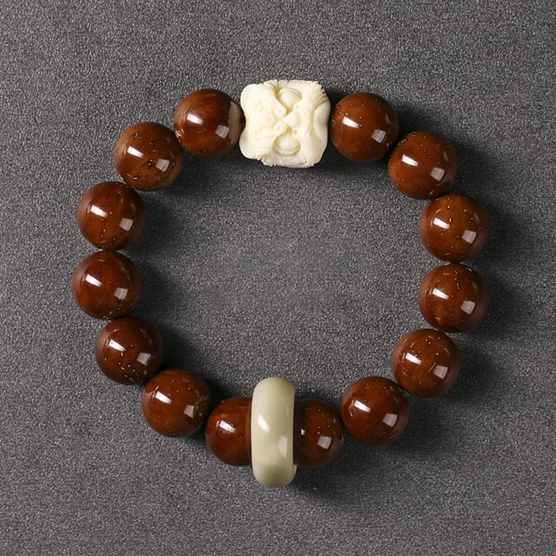 Wear FengShui Purple Bodhi Seed Dancing Lion Wisdom Bracelet