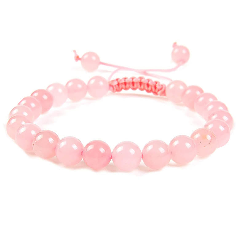 Wear FengShui Natural Healing Power Gemstone Crystal Beads Unisex Adjustable Macrame Bracelet
