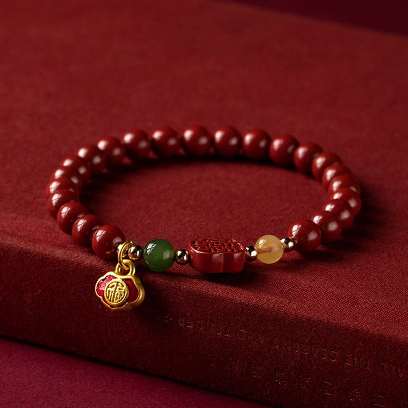 Wear FengShui Cinnabar Happiness Calm Bracelet