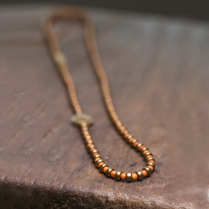 Wear FengShui Retro Olive Pit Copper Wealth Bracelet