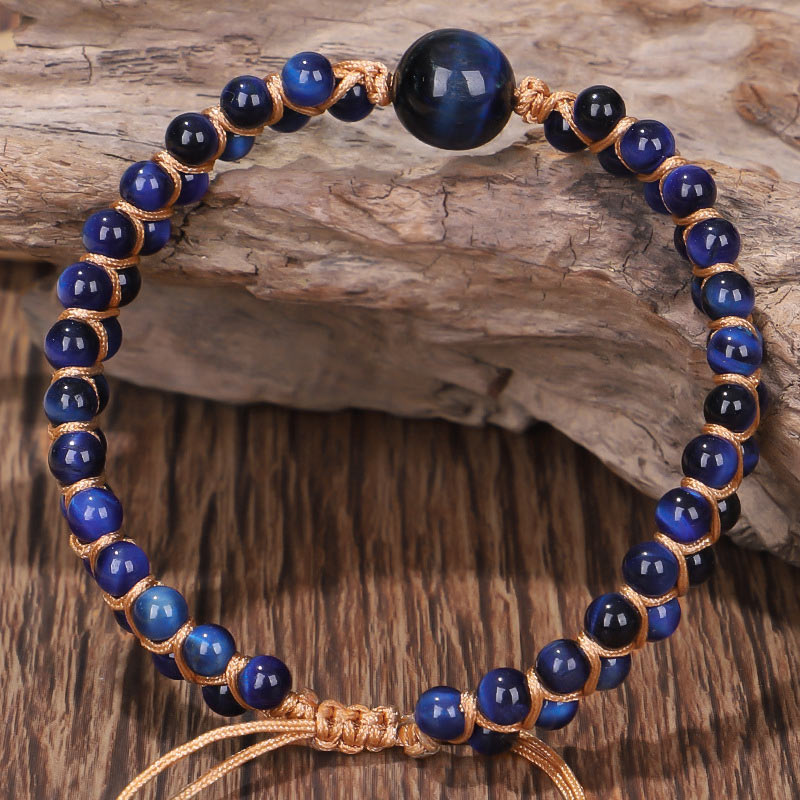 Wear FengShui Divine Blue Tiger Eye Stone Protection Bracelet