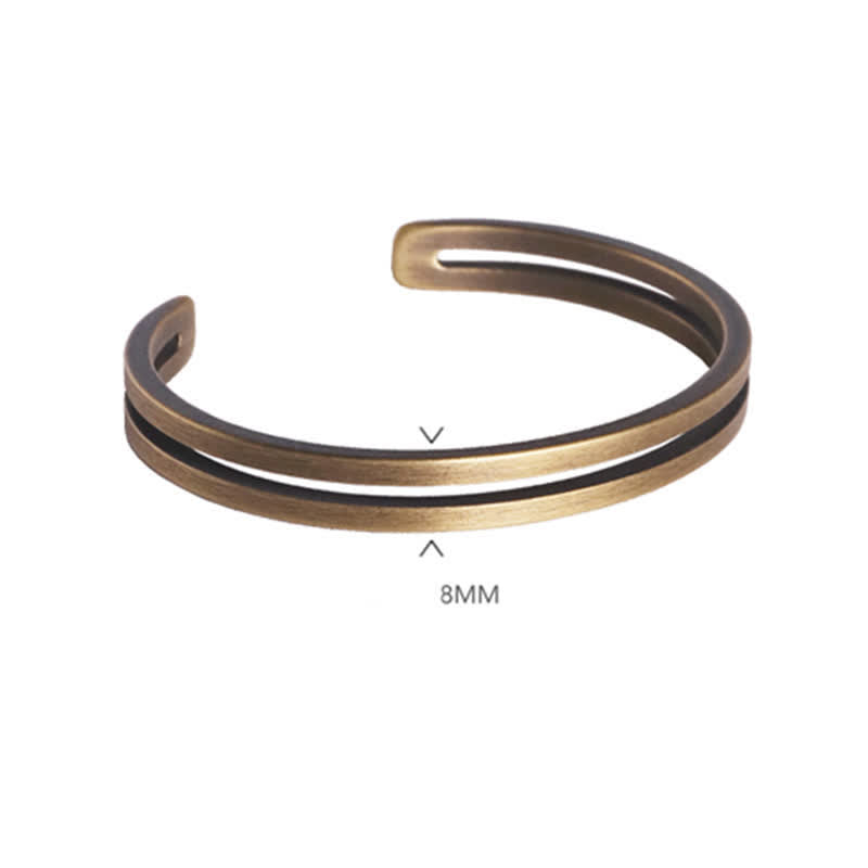 Wear FengShui Rustic Copper Luck Viking Cuff Bracelet