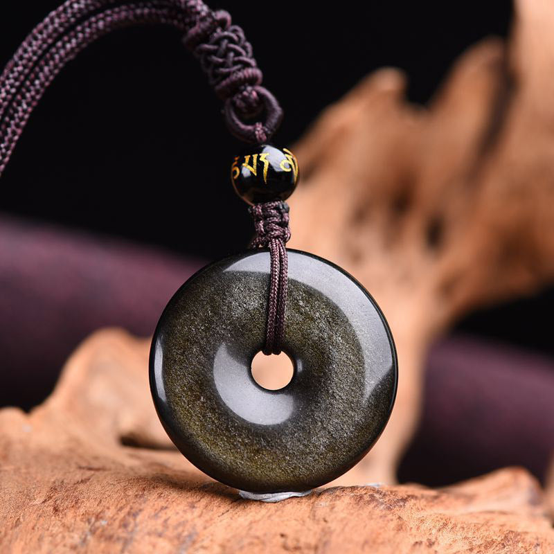 Wear FengShui Tibetan Obsidian Protection Necklace