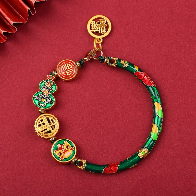 Wear FengShui Tibetan Gourd Fortune Happiness Lion Wealth Luck Bracelet