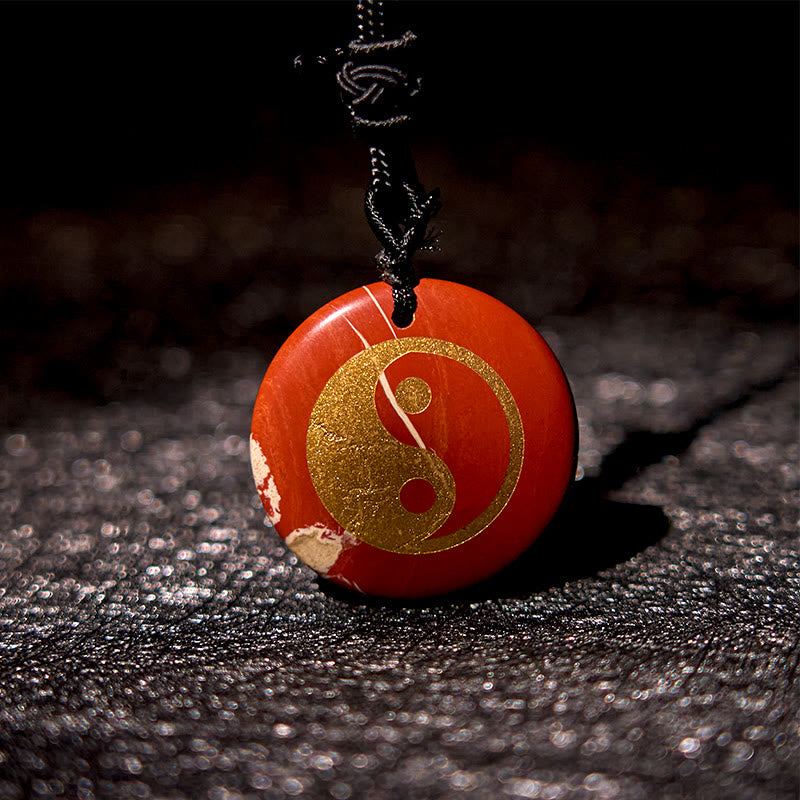 Wear FengShui Various Crystal Amethyst Tiger Eye Green Aventurine Yin Yang Spiritual Necklace Pendant