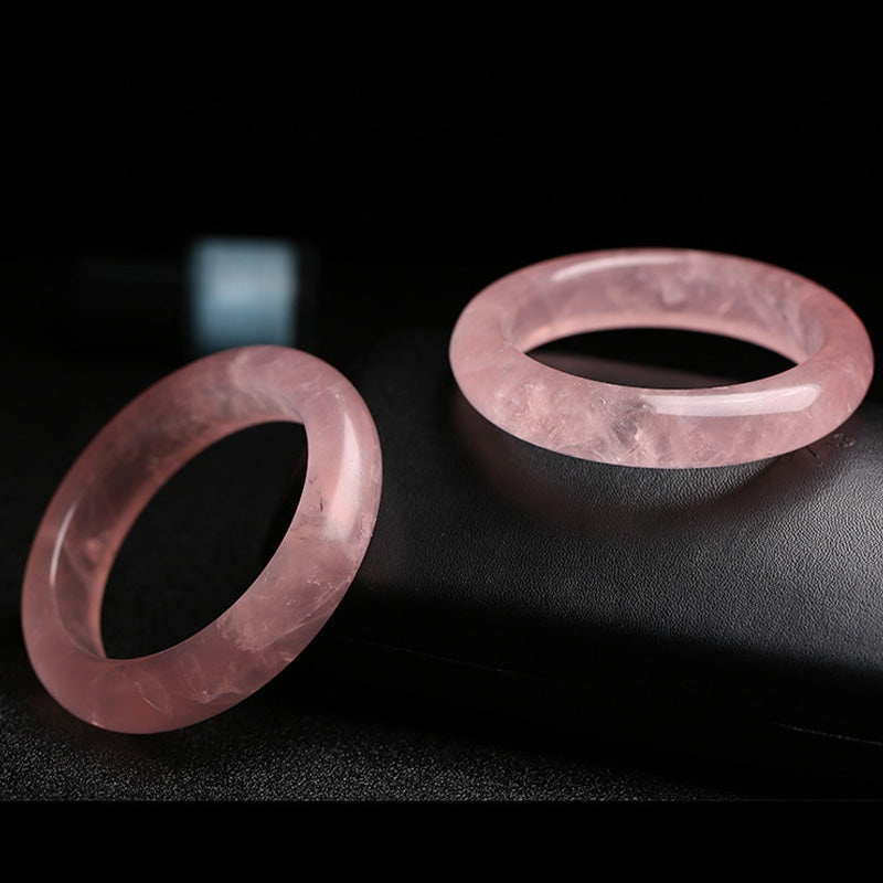Wear FengShui  Natural Rose Quartz Love Caring Bracelet Bangle