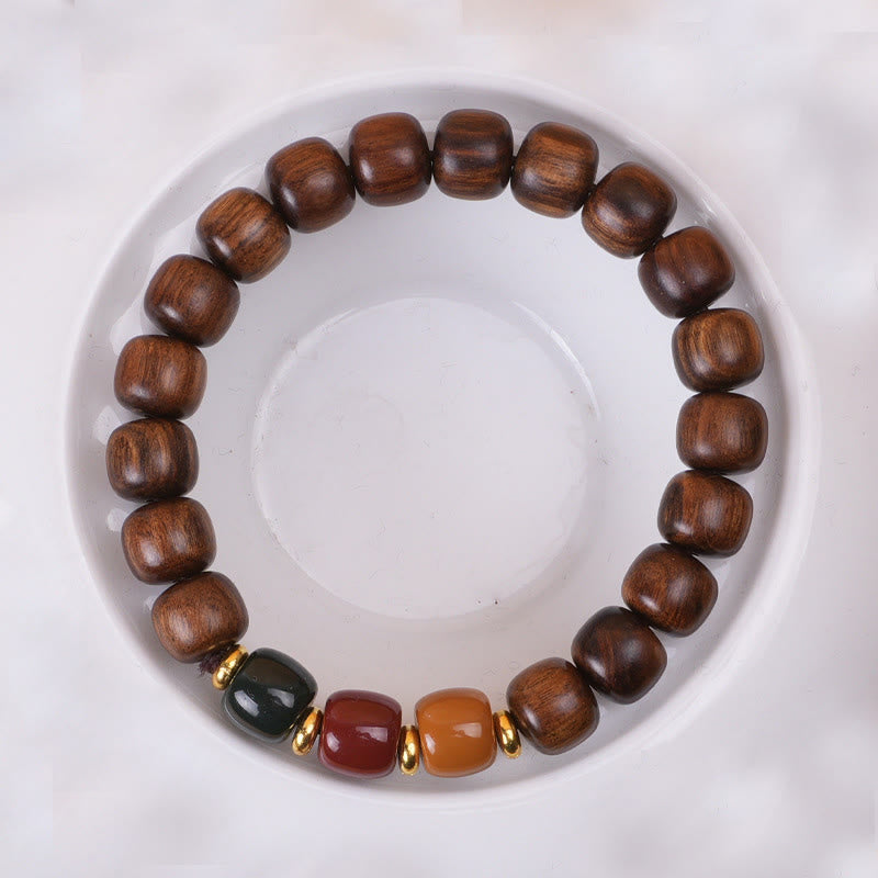 Wear FengShui Ebony Wood Rosewood Peace Balance Bracelet