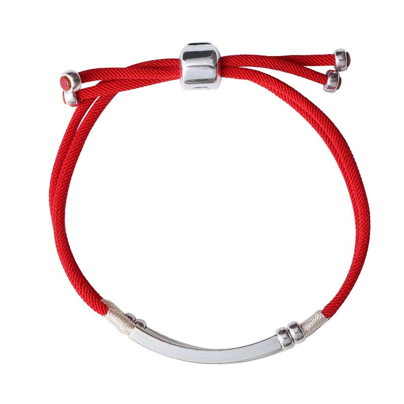 Wear FengShui 925 Sterling Silver Red String Layered Braid Bracelet