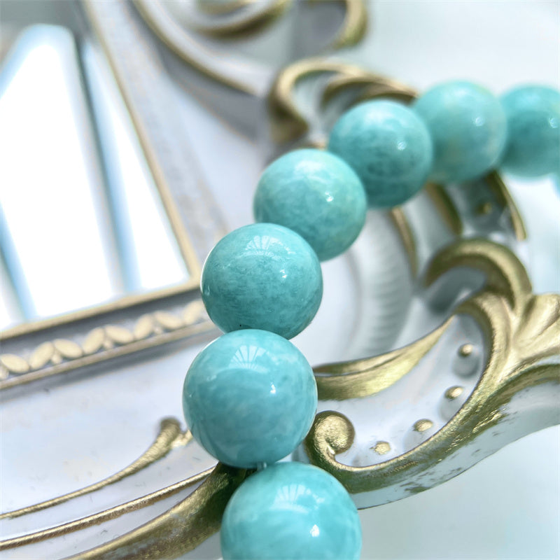 Wear FengShui Natural Amazonite Beads Healing Confidence Bracelet