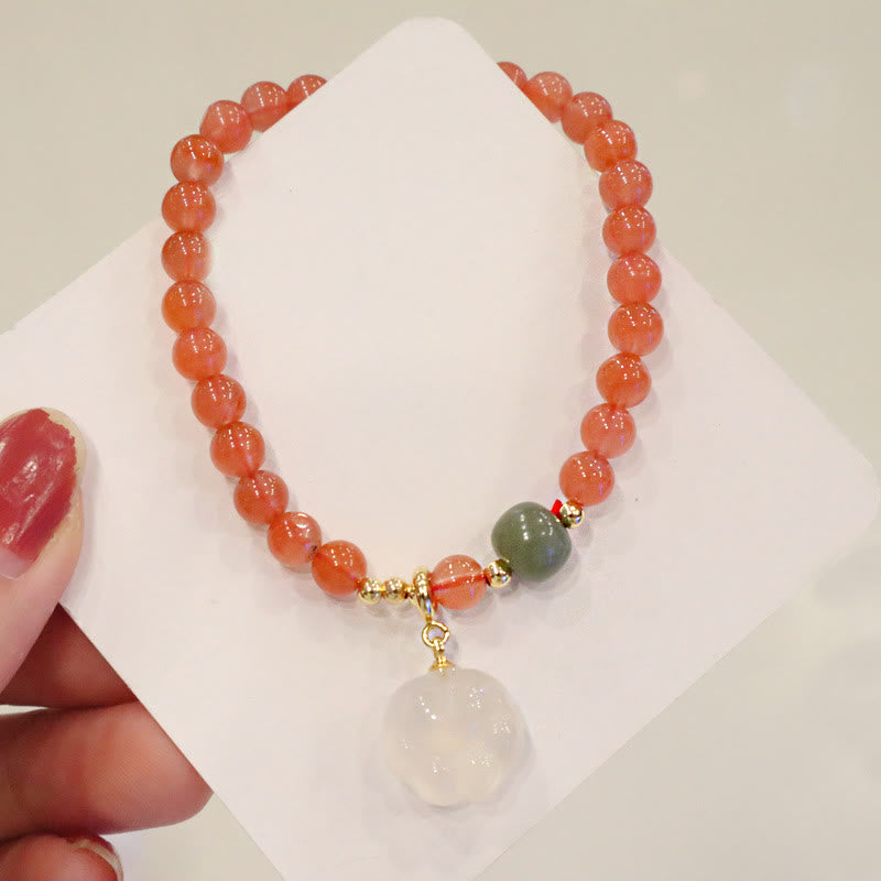 Wear FengShui Red Agate Chalcedony Cat Paw Jade Confidence Bracelet