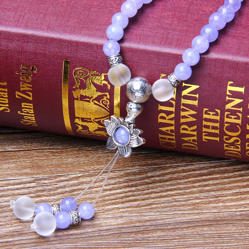 Wear FengShui Purple Jasper Bead Strength Bracelet Mala