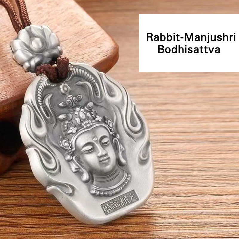 Wear FengShui Chinese Zodiac Natal Buddha Om Mani Padme Hum Lotus Compassion Necklace Pendant