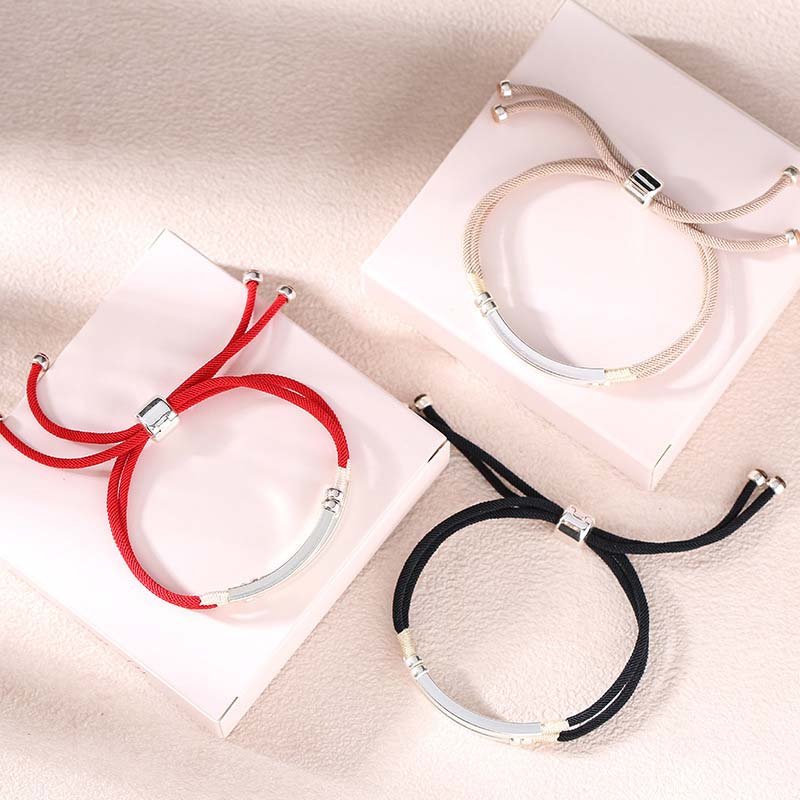 Wear FengShui 925 Sterling Silver Red String Layered Braid Bracelet