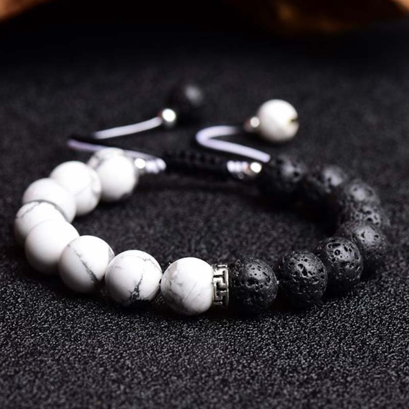 Wear FengShui Yin Yang Lava Stone Protection Bracelet
