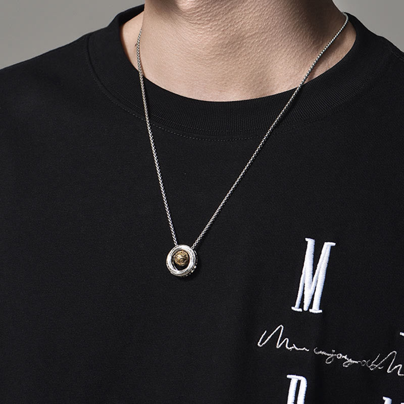 Wear FengShui Mobius Lucky Bead Copper Wealth Necklace Pendant