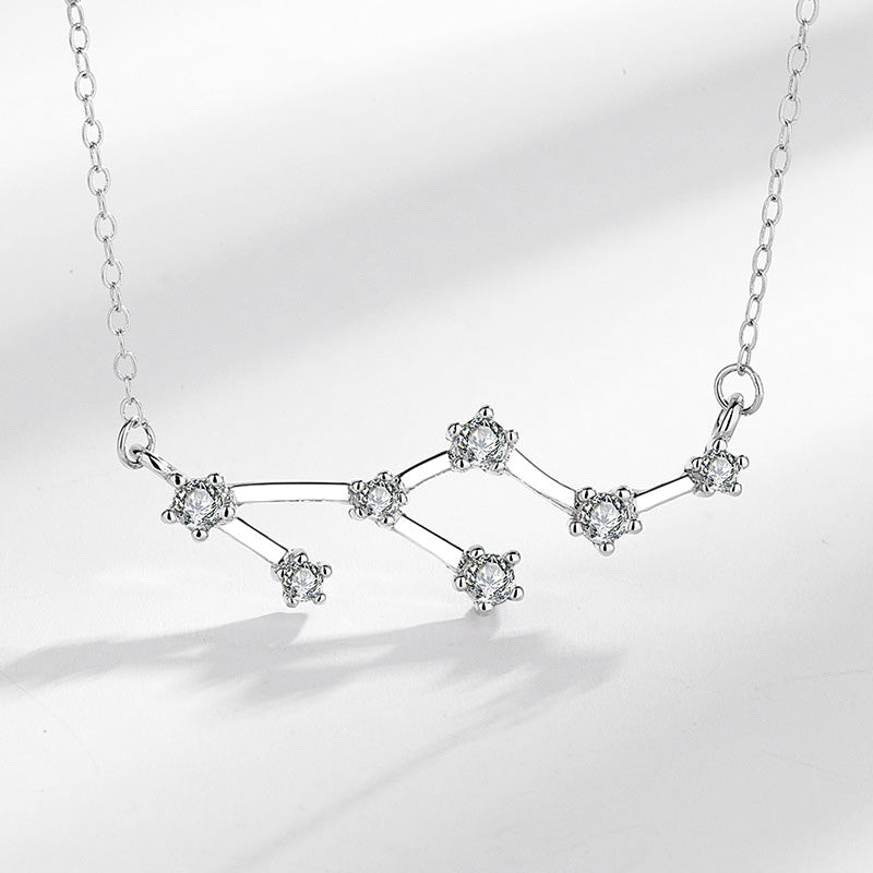 Wear FengShui 925 Sterling Silver 12 Constellations of the Zodiac Astrology Blessing Necklace Pendant