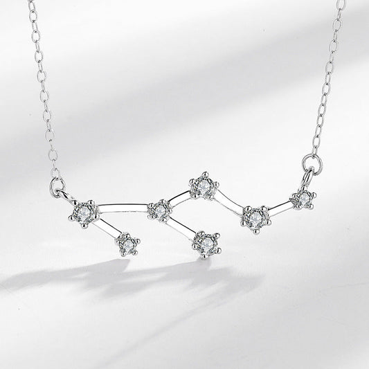 Wear FengShui 925 Sterling Silver 12 Constellations of the Zodiac Astrology Blessing Necklace Pendant