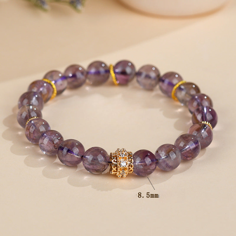 Natural Amethyst Single Circle Bracelet New Original Purple Crystal Bracelet for Women