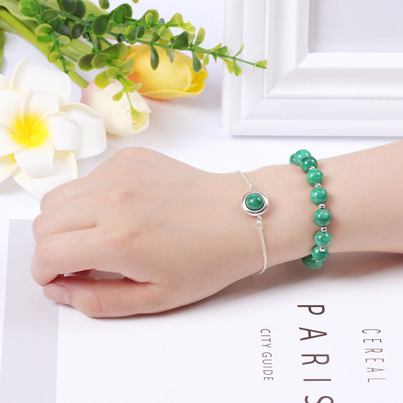 Wear FengShui Sun Stone Strawberry Quartz Crystal Positive Bracelet