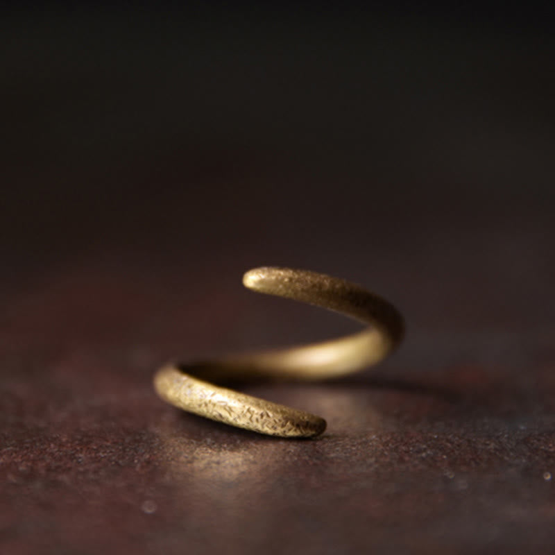 Wear FengShui Simple Design Copper Luck Adjustable Ring