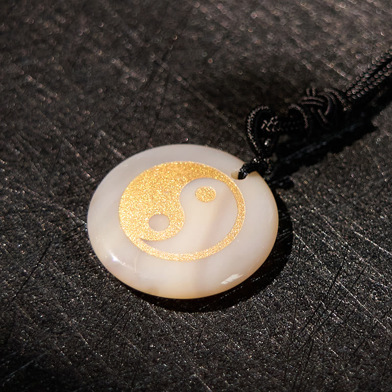 Wear FengShui Various Crystal Amethyst Tiger Eye Green Aventurine Yin Yang Spiritual Necklace Pendant