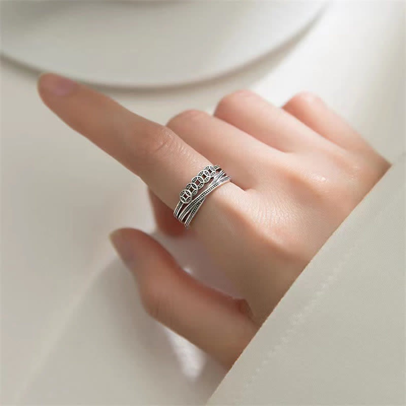 Wear FengShui Copper Coin Wealth Luck Ring