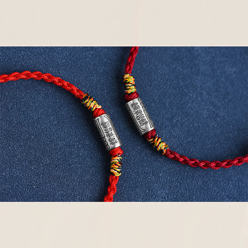 Wear FengShui Handcrafted 925 Sterling Silver Everything Goes Well Design Protection Strength Bracelet Anklet