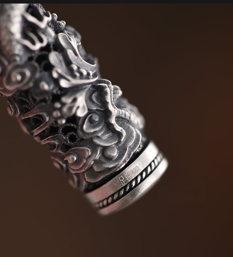 Buddha3bodhi Pure Silver Dragon Disc Pendant