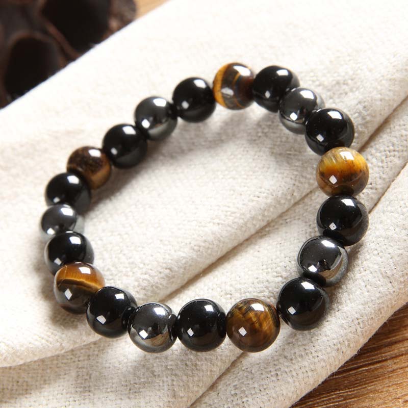 Wear FengShui Tibetan Tiger's Eye Bracelet Necklace Set