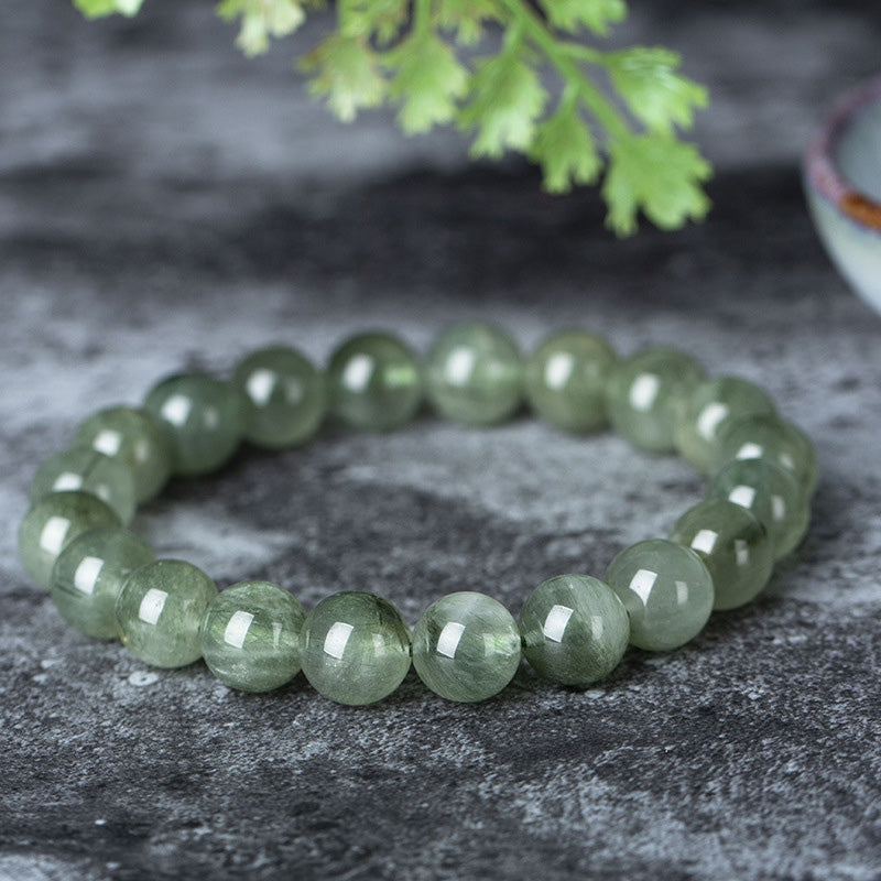 Wear FengShui Natural Green Crystal Blessing Wealth Bracelet