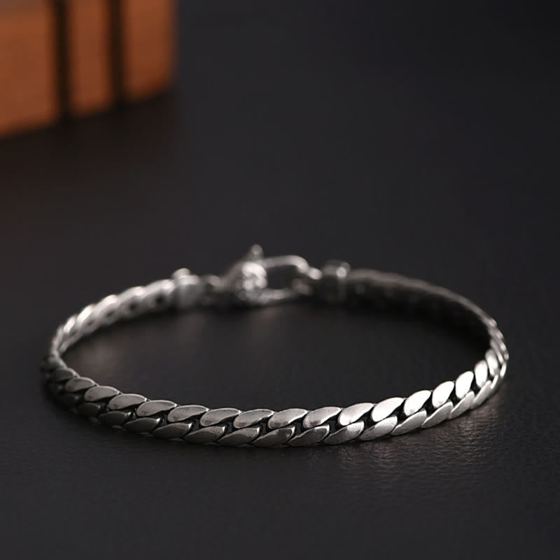 Wear FengShui Double Dorje Vajra Strength Punk Copper Chain Bracelet Necklace