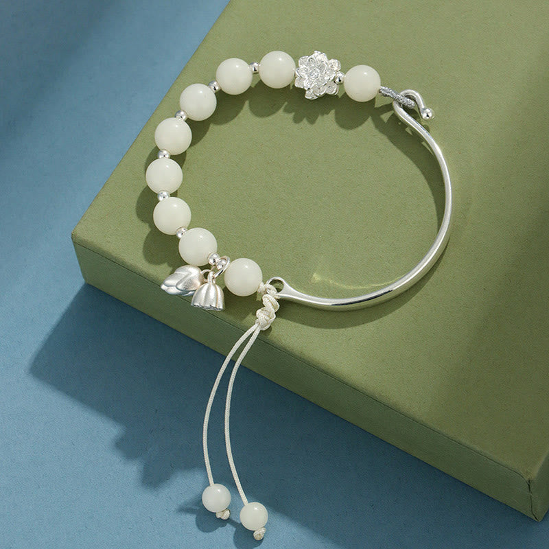 Wear FengShui Bodhi Seed Butterfly Lotus Luck Wealth Bracelet Bangle