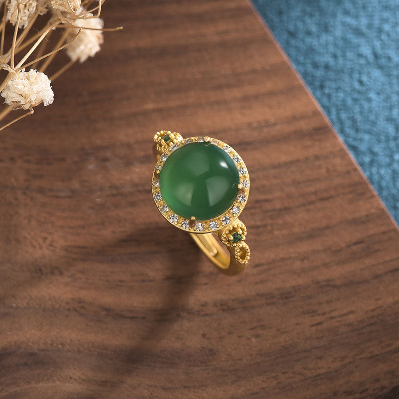 Wear FengShui Green Jade Fortune Ring