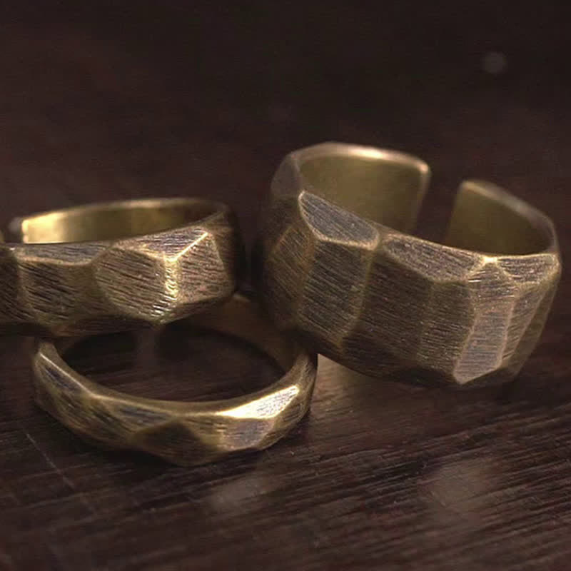 Wear FengShui Tibetan Simple Design Copper Wealth Ring